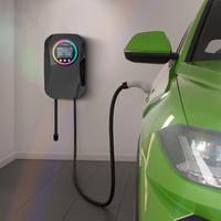 Station de recharge domestique intelligente 7 kW 32 A Type 2 Wallbox IEC 62196-2 Chargeur AC Niveau 2 avec contrôle par application et RFID pour véhicules électriques européens