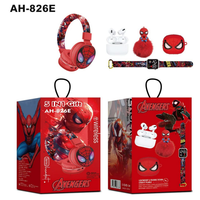 Casque sans fil pour enfants, casque Bluetooth mignon à motif de dessin animé, avec strass, son stéréo, casque pliable