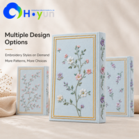 Carnet de notes brodé haut de gamme à couverture rigide avec impression couleur et broderie florale, idéal pour un cadeau personnalisé