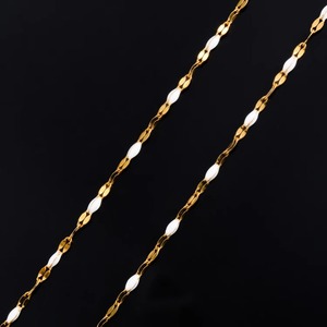 Cadena de Eslabones con Cuentas de Acero Inoxidable de 2.5mm, Color Dorado, Joyería de Moda, Longitud Personalizable de 14-30 Pulgadas - Product Image 5