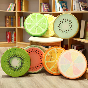 Décoration d'intérieur, <span class=keywords><strong>coussin</strong></span> rond en forme de fruit, imprimé numérique 3D, mignon, <span class=keywords><strong>orange</strong></span>, citron vert, pastèque, <span class=keywords><strong>canapé</strong></span>, chaise, sol, <span class=keywords><strong>canapé</strong></span> - Product Image 6