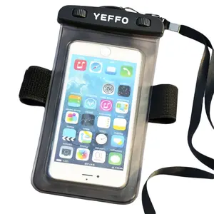 YEEFO IPX8 étui étanche en PVC pour téléphone portable avec brassard pour pochette de plongée sportive sac de téléphone pour téléphone