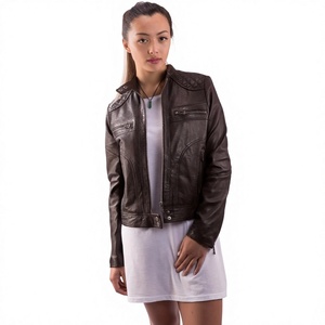 <b>Vintage</b> Genuine Leather Biker <b>Jacket</b> Distressed Brown <b>Motorcycle</b> Coat Custom Logo OEM ODM Bulk Order Export Factory Price - Product Image 1