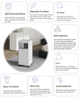 Climatiseur mobile intelligent 8000 BTU avec télécommande WiFi, prix usine, climatisation portable pour maison connectée avec refroidisseur intelligent