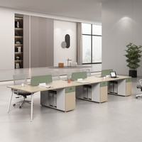 Offre Spéciale : Poste de Travail Économique en Bois pour Bureau à Aménagement Ouvert avec Cloison pour Employé Individuel