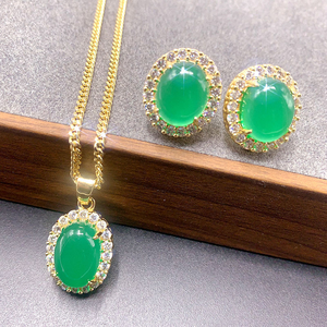 Luxury iridescent jade necklace; Geometric jade necklace with a luxurious feel - Product Image 2