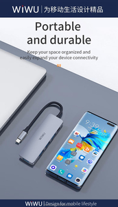 <span class=keywords><strong>Wiwu</strong></span> 60W Alpha A541bc ฮับ 5-in-1 Type-c เป็น Usb3.0+usb2.0+usb2.0+pd ผลิตจากอะลูมิเนียมอัลลอยด์ ทนทาน มีสินค้าพร้อมส่ง - Product Image 4