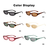 Lunettes de soleil ovales étroites de style années 90 de haute qualité, monture en acétate polarisée, protection UV400, certifiées CE, logo personnalisé OEM, prix d'usine