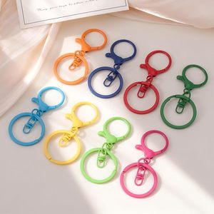 Porte-clés à fermoirs griffe de homard, fermoirs pivotants colorés, anneaux brisés, boucles de porte-clés rondes en métal pour accessoires de bijoux et de bricolage - Product Image 3