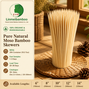 Brochetas Planas de Bambú con Mango Teppo, Palillos para Hamburguesas de Barbacoa para Restaurantes y Servicios de Catering al por Mayor - Product Image 5