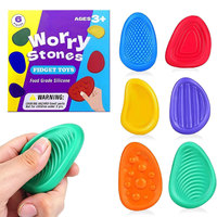 6 pièces de jouets sensoriels anti-stress en silicone de qualité alimentaire pour enfants et adultes, ensemble apaisant pour la réduction du stress, l'anxiété, le TDAH et l'autisme