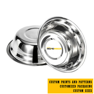 定制不锈钢宠物盆批发猫粮喂食器不锈钢大、中、小型犬用狗碗 - Product Image 2