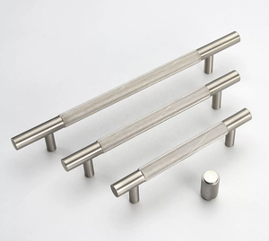 Oferta caliente: Tiradores largos de latón macizo con acabado de níquel cepillado para muebles, armarios, gabinetes de cocina y tiradores de cajones. - Product Image 3