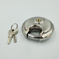 Échantillon disponible Verrouillage à tampon haute sécurité antivol en acier inoxydable Cadenas à disque rond Cadenas de 70mm