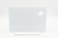 Tableau blanc magnétique effaçable à sec en verre trempé dépoli de 4 mm d'épaisseur, 20x30 cm, avec support multi-angles intégré et marqueur
