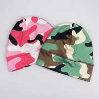 Bonnet léger personnalisé pour la course et le cyclisme, style skully, avec logo imprimé à carreaux et camouflage, design original