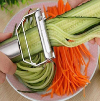 Vervangbare Plantaardige Aardappel Multi Dubbele Bladschiller 420 Roestvrijstalen Dunschiller Mes