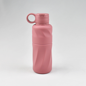 Silicone Water <b>Bottle</b> 9 colors Bpa Free Eco Friendly <b>Straw</b> Travel Outdoor Hiking Unisex Minimalist Design Kids School Student - Product Image 1