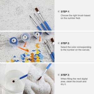 Diy Encadré Numéro <span class=keywords><strong>Peinture</strong></span> <span class=keywords><strong>Dessin</strong></span> sur Toile Adultes <span class=keywords><strong>Peinture</strong></span> par Numéros avec Cadre - Product Image 5