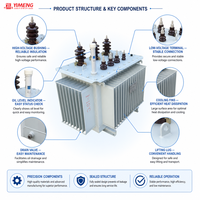 YIMENG Tamamen Sızdırmaz Yağlı Dağıtım Güç Trafosu 11Kv 400V Üç Fazlı 100 Kva 2000 Kva 50Hz 60Hz Satılık