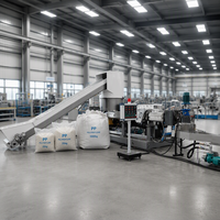 Machine de granulation de plastique recyclé pour sacs tissés en PP avec système de séchage, prix usine, faible bruit