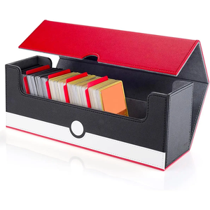 Plateau à dés à double manche MIO Pokemones avec boîte à cartes en cuir PU pour le stockage de cartes PTCG 100 + 160 + 400 + 600 + 1200 + 1800 - Product Image 1