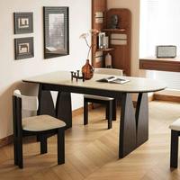 Table de style mid-century en chêne massif, design écologique, pour hôtel et usage domestique, assemblée