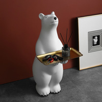 Décoration intérieure moderne personnalisée Statue d'animal chien gorille Table d'appoint Mobilier d'angle latéral canapé de salon Table de chevet pour chambre à coucher