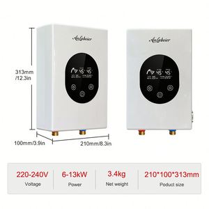 Calentador de agua para toda la casa de 6000W-13000W a pedido, calentador de agua eléctrico multipunto de 240V para toda la casa sin tanque - Product Image 2