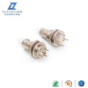 Đồng nguyên chất 180 độ thẳng BNC nữ RF kết nối mạ niken không thấm nước PCB Jack hàn cho các ứng dụng RF - Product Image 3