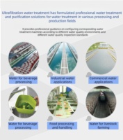 Système de purification d'eau UF à lavage automatique 2000L/H pour toute la maison/la communauté, élimine les bactéries, membrane UF 0,01μm