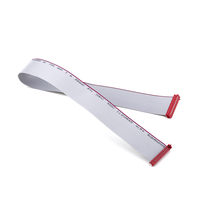 Cable plano IDC hembra de 20 pines (2x10) rojo, 28AWG CSA AWM FT1 105C 300V, sin plomo, con franja roja para bus paralelo OEM