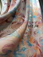 Nouvelle collection 2022 : Tissu jacquard abstrait rose de luxe léger, haute précision, pour rideaux et vêtements