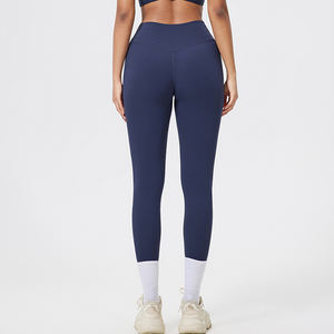 Alta calidad Reversible transpirable de talla grande de cintura alta Ecológico Mujeres Gimnasio Yoga Entrenamiento Leggings Color de longitud completa - Product Image 1