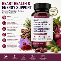 Capsules Astrawell pour le soutien naturel de l'énergie et de la circulation avec CoQ10, betterave et feuille d'olivier