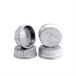 Bouchon de tuyau en fonte malléable galvanisé, raccord de bout rond fileté pour conduites d'eau DN20 DN25 - Product Image 1