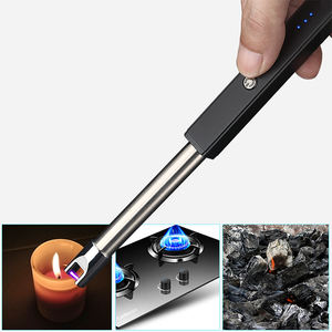 2025 élégant personnalisé plasma mince BBQ rechargeable cuisine portable bougie arc électrique USB briquet - Product Image 3