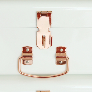 Bộ 4 Thùng Đựng Đồ Bằng Kim Loại Màu Trắng Bằng Kim Loại Với Phụ Kiện Khóa Màu Vàng Hồng - Product Image 5