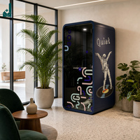 Cabine téléphonique insonorisée, cabine acoustique de bureau, cabine silencieuse, isolation phonique pour les entretiens, tests audiométriques