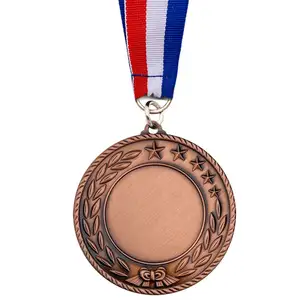 中山サプライヤーカスタムロゴ金属鉄昇華真鍮ブランクメダル