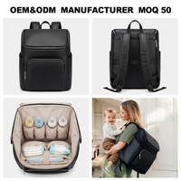 Sac à dos en cuir microfibre personnalisé de qualité supérieure pour bébé sac à dos pour couches de maman sac à dos avec sangles de poussette
