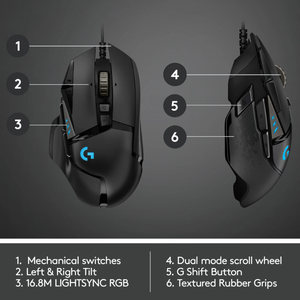 Souris de jeu filaire G502 16000 dpi d'origine, G502 Hero Gaming 16000 dpi G502 - Product Image 2