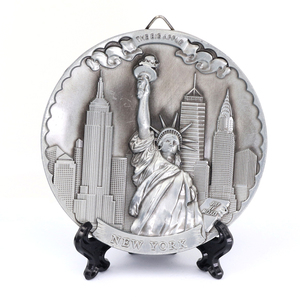 Nhà Máy Biểu Tượng Tùy Chỉnh <span class=keywords><strong>3D</strong></span> Antique Pewter Brass Kẽm Hợp Kim Kim Loại USA Kim Loại Thủ Công Mỹ Nghệ Lưu Niệm Tấm - Product Image 4