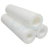 Purificateur d'eau industriel et domestique, filtre à fibres PP 20 pouces, cartouche de remplacement de sédiments 5 microns 10 microns, haute efficacité