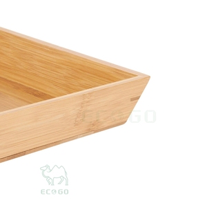 Plateau en bambou laqué personnalisé pour le service de café, de thé et de collations dans les restaurants - Product Image 4