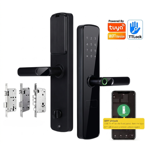 Serratura Intelligente <span class=keywords><strong>per</strong></span> <span class=keywords><strong>Porta</strong></span> d'Ingresso con Maniglia, Impermeabile, WiFi, Controllo Remoto tramite App Tuya, Password Digitale, Impronta Digitale, TTlock - Product Image 1