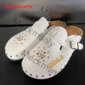 Zuecos Chanclas de corcho Cerradas Zapatillas de soporte personalizado Sandalias de corcho Diseño Mulas sin espalda Mocasines Zapatillas Sandalias de tacón para mujer - Product Image 2