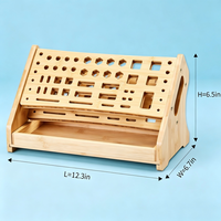 Organisateur de tournevis en bambou, support de rangement pour outils à main et support de rangement pour outils de réparation