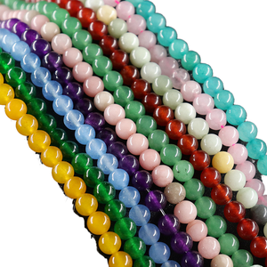 Cuentas Sueltas Redondas de Cristal Verde de 8mm, Varios Colores a Elegir, para Joyería DIY, Venta al Por Mayor, Cuentas de Alta Calidad - Product Image 2