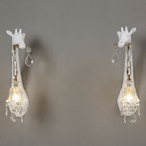 आधुनिक रचनात्मक जिराफ कला दीवार नई शैली ग्लास होम लिविंग रूम होटल प्रवेश द्वार सजावट व्यक्तिगत बेडसाइड दीवार - Product Image 4